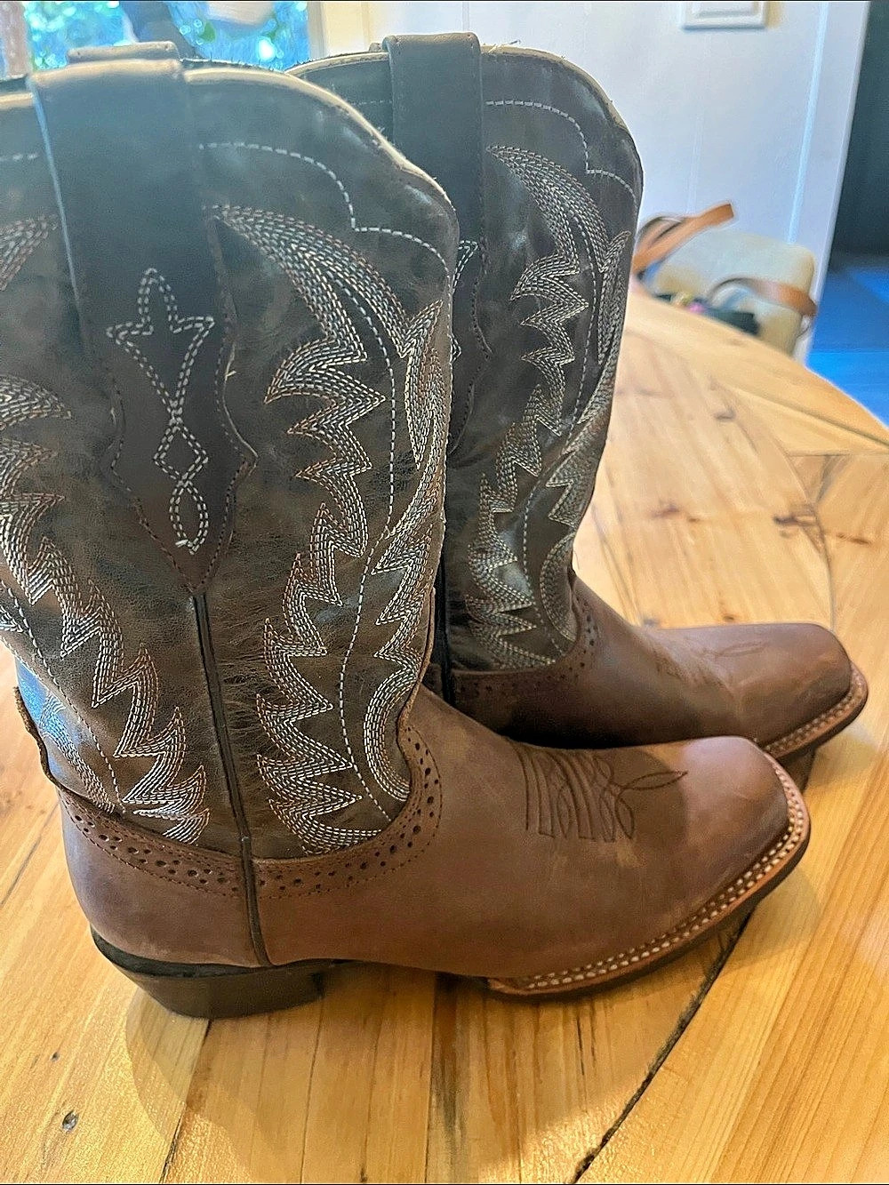 J.B. Dillon Reserve Square Toe Western Boot Boots Brown